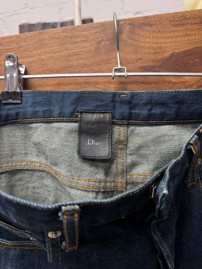 Dior Homme Raw Blue ‘Button Fly’ Skinny Denim