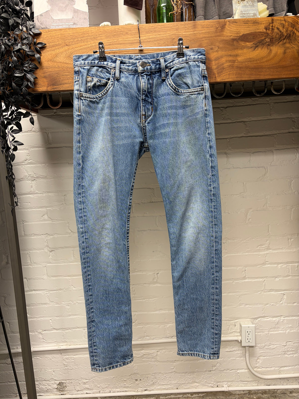 Helmut Lang Classic Blue Washed Bootcut Denim