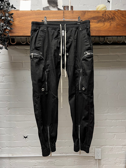 Rick Owens ‘Bauhaus’ Black Drawstring Cargo Jogger Pants