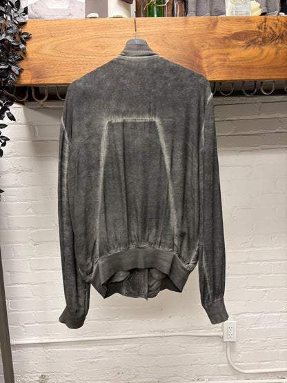 Silent By Damir Doma Silk Washed Grey Bomber Jacket