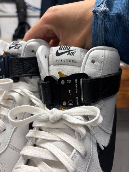 1017 Alyx 9SM x Nike Air Force 1 High Black/White Buckle Sneakers