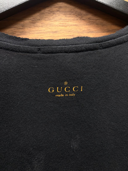 Gucci Black/Gold Minimal Logo Cutoff Cotton Tank Top