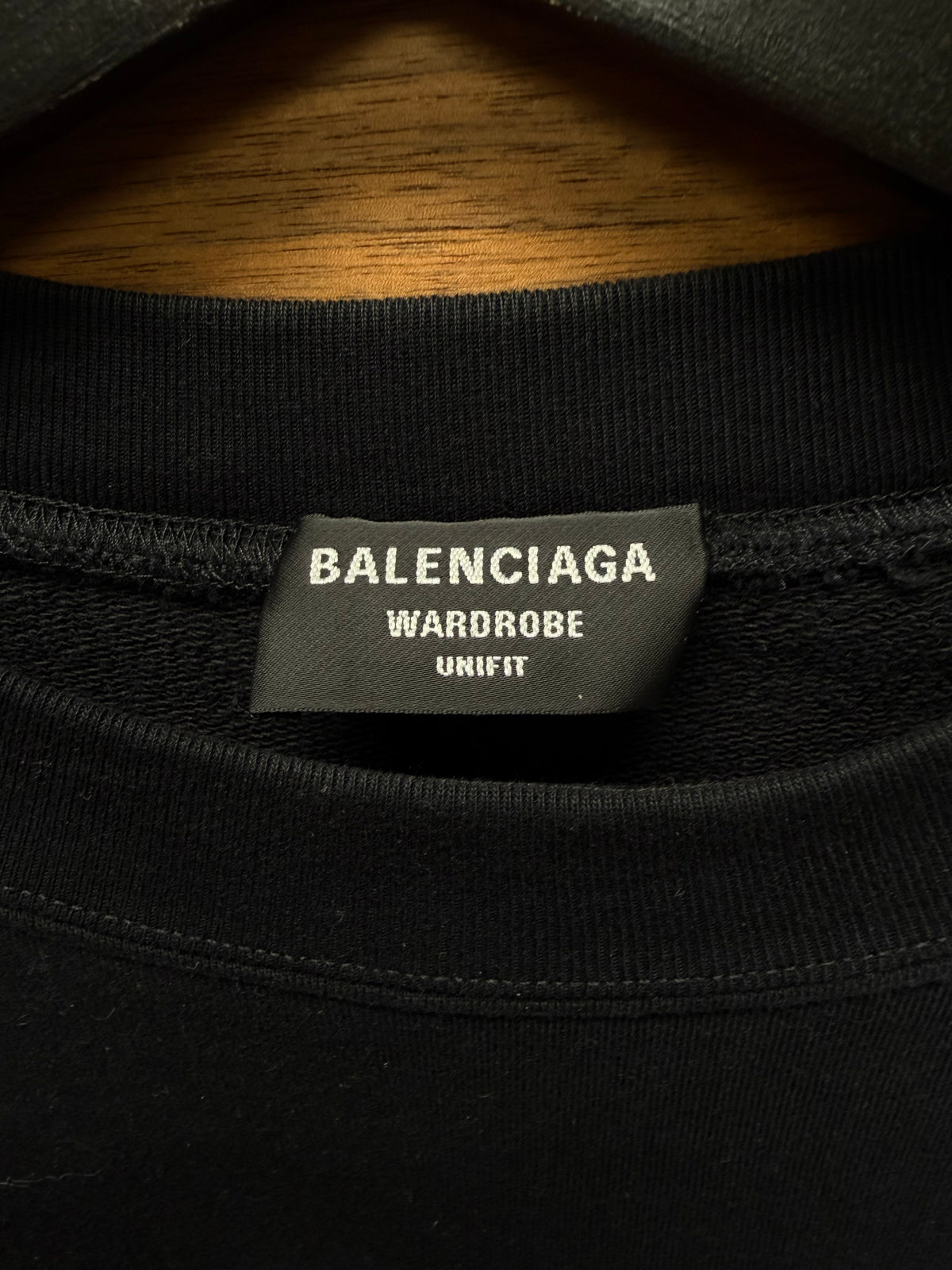 2021 Balenciaga ‘Campaign Logo’ Black Crewneck Sweatshirt