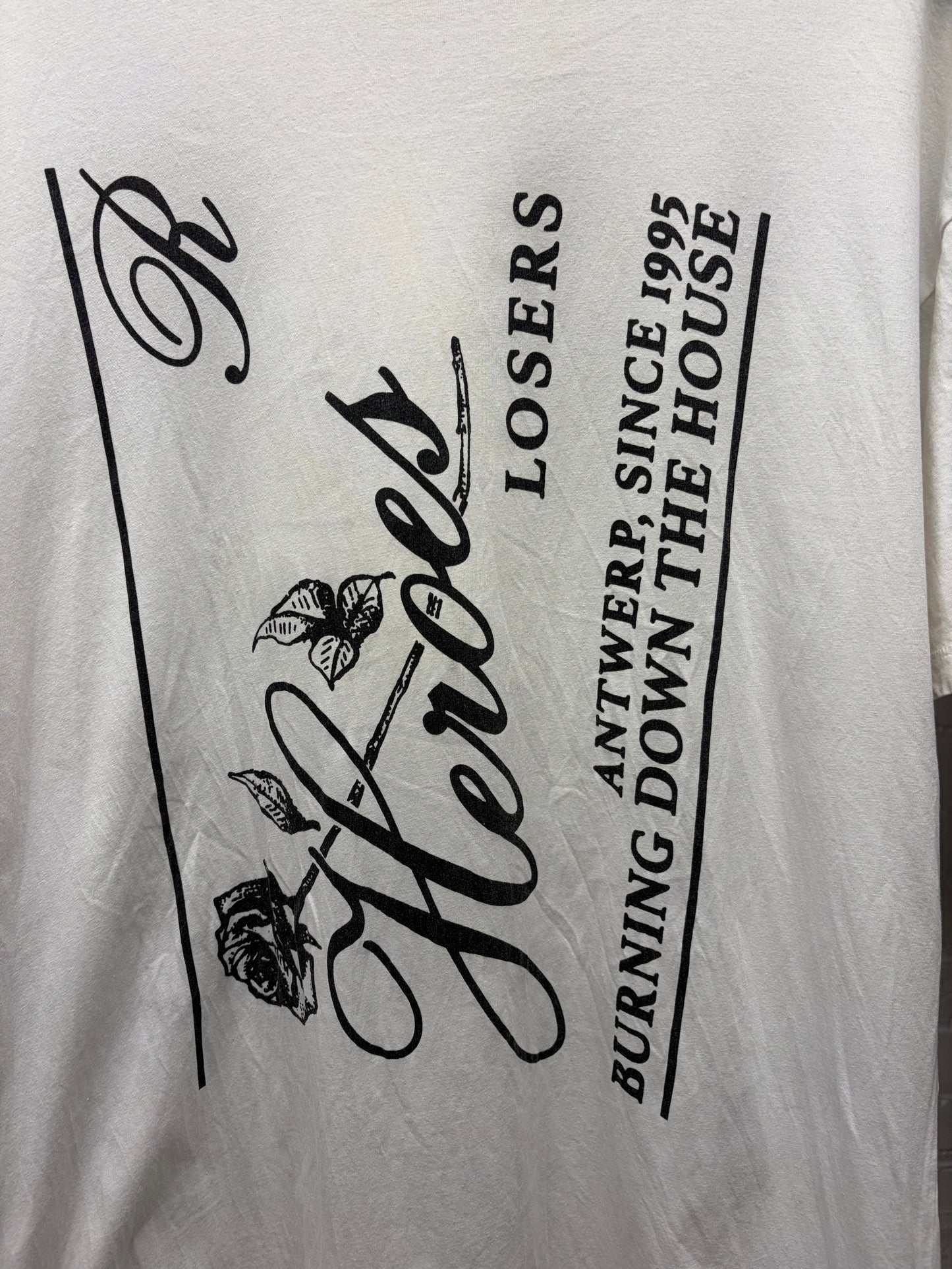 AW2019 Raf Simons ‘Isolated Heroes’ White Signature T-Shirt