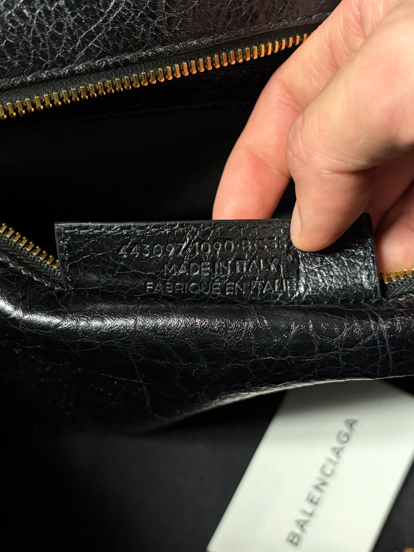 Balenciaga ‘Bazzar’ Black Leather Shopper Tote Bag