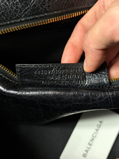 Balenciaga ‘Bazzar’ Black Leather Shopper Tote Bag