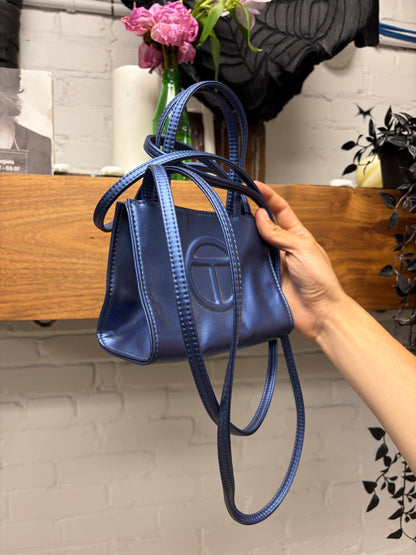 Telfar Vegan Leather ‘Cobalt Blue’ Small Shopping Bag