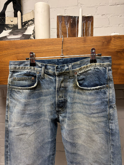 Dior Homme Dirty Blue Fade Skinny Jeans
