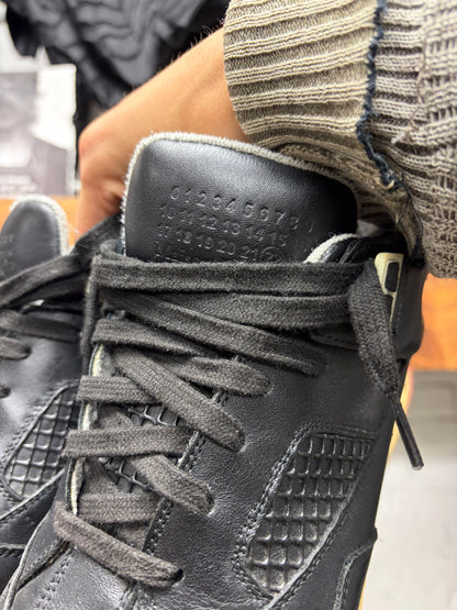 Maison Margiela ‘DDSTK’ Black/Red Leather High Top Sneakers