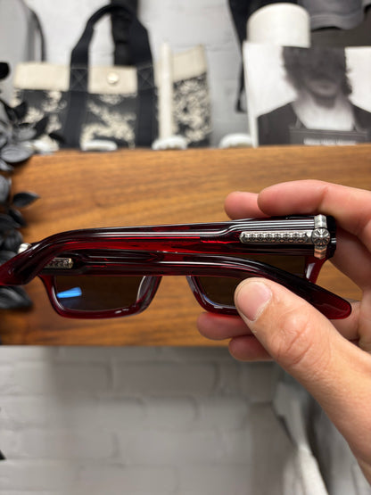 Chrome Hearts ‘Misselanus’ Crimson Red 925 Silver Sunglasses