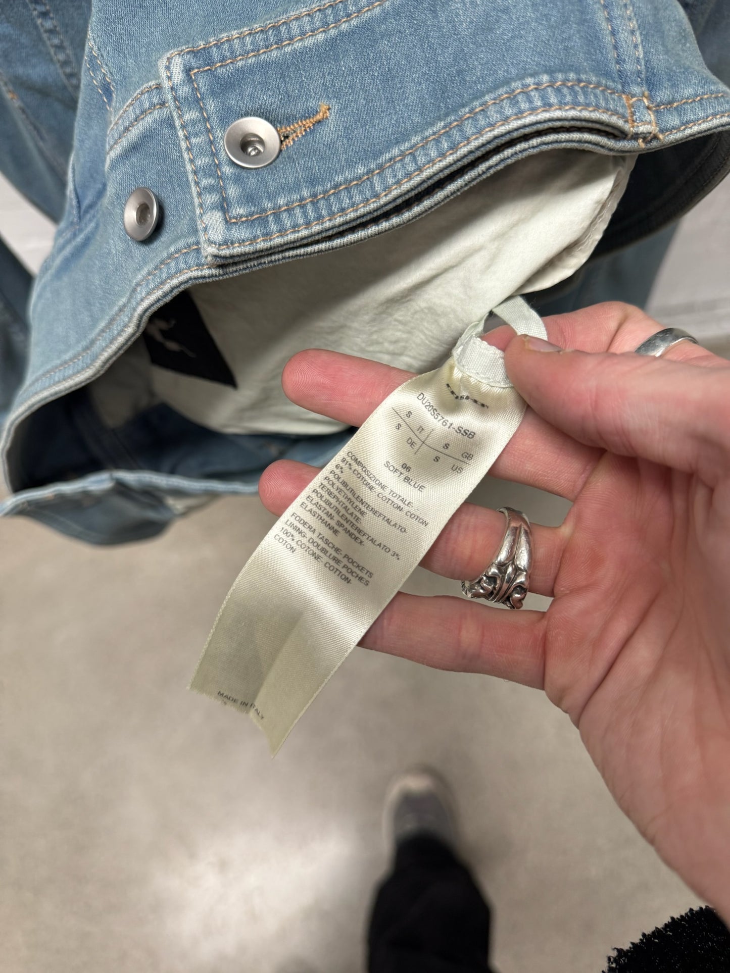Rick Owens DRKSHDW ‘Soft Blue’ Denim Workers Jacket