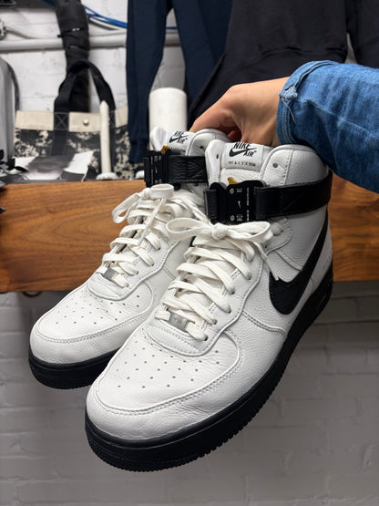 1017 Alyx 9SM x Nike Air Force 1 High Black/White Buckle Sneakers