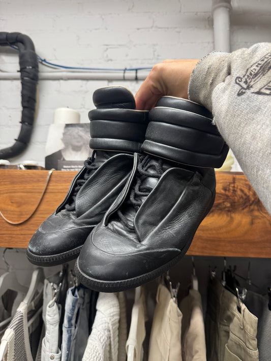 Maison Margiela ‘Future’ Black Leather High Top Sneakers