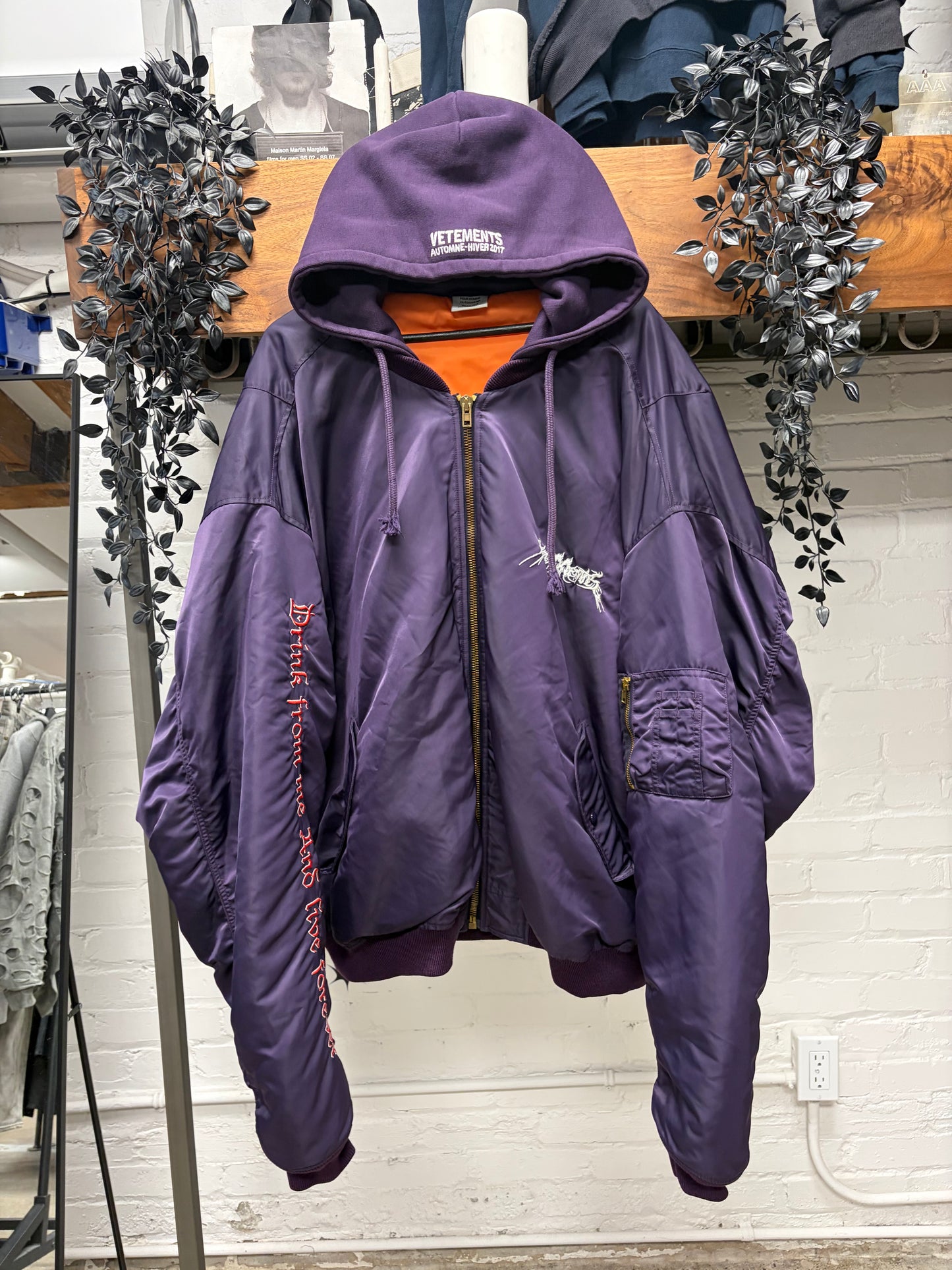 AW2017 Vetements Pour Homme ‘Total Fucking Darkness’ Bomber Jacket
