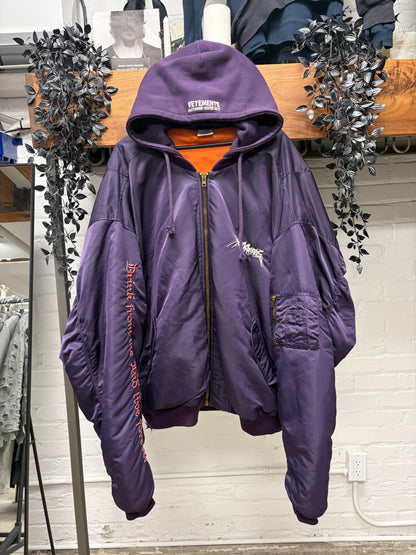AW2017 Vetements Pour Homme ‘Total Fucking Darkness’ Bomber Jacket