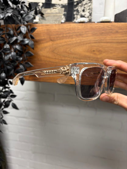 Chrome Hearts ‘Box Officer’ 18K Gold/Translucent Frame Sunglasses