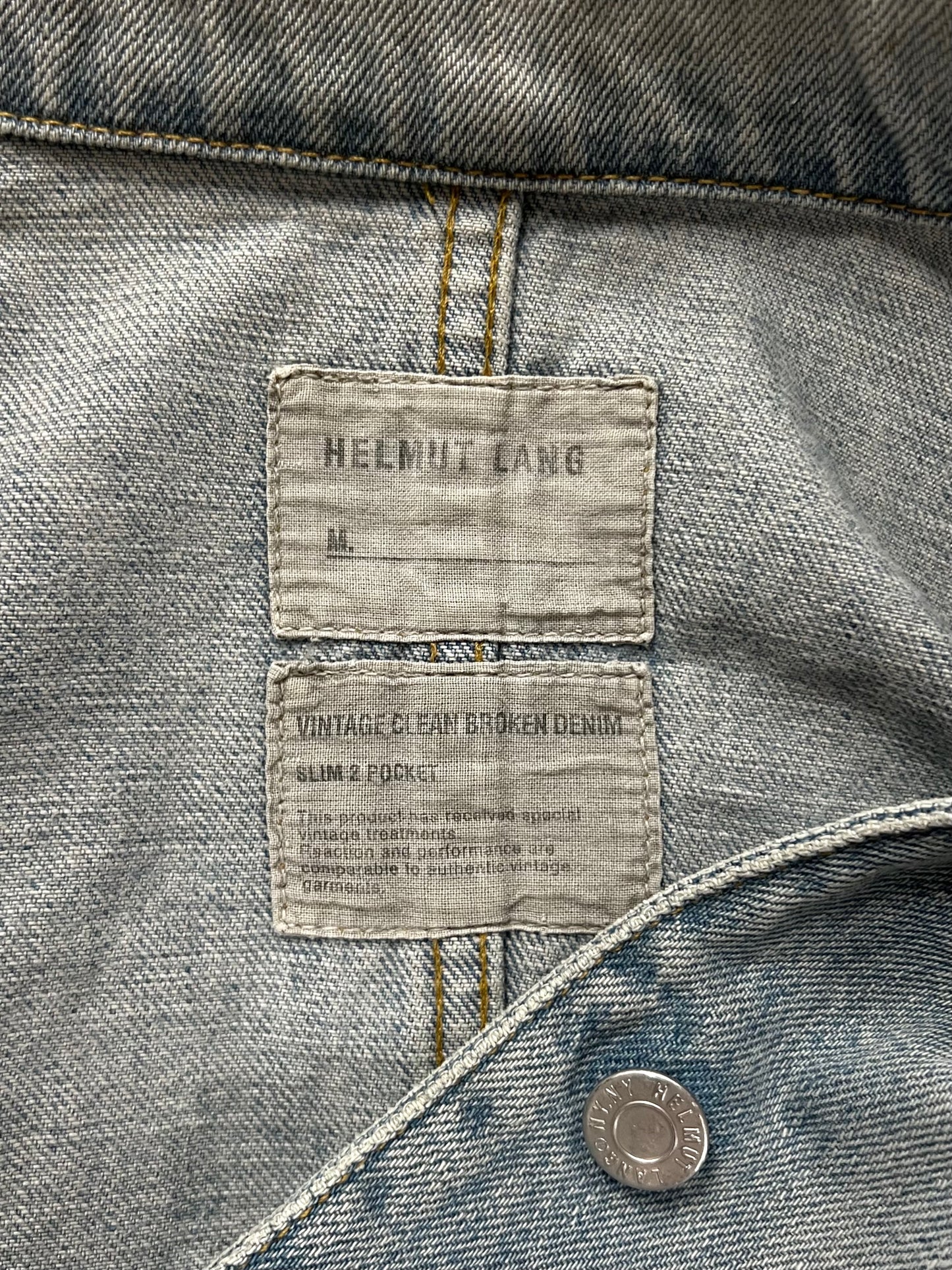 SS04 Helmut Lang Hand Painted ‘Finger Lakes’ Denim Jacket