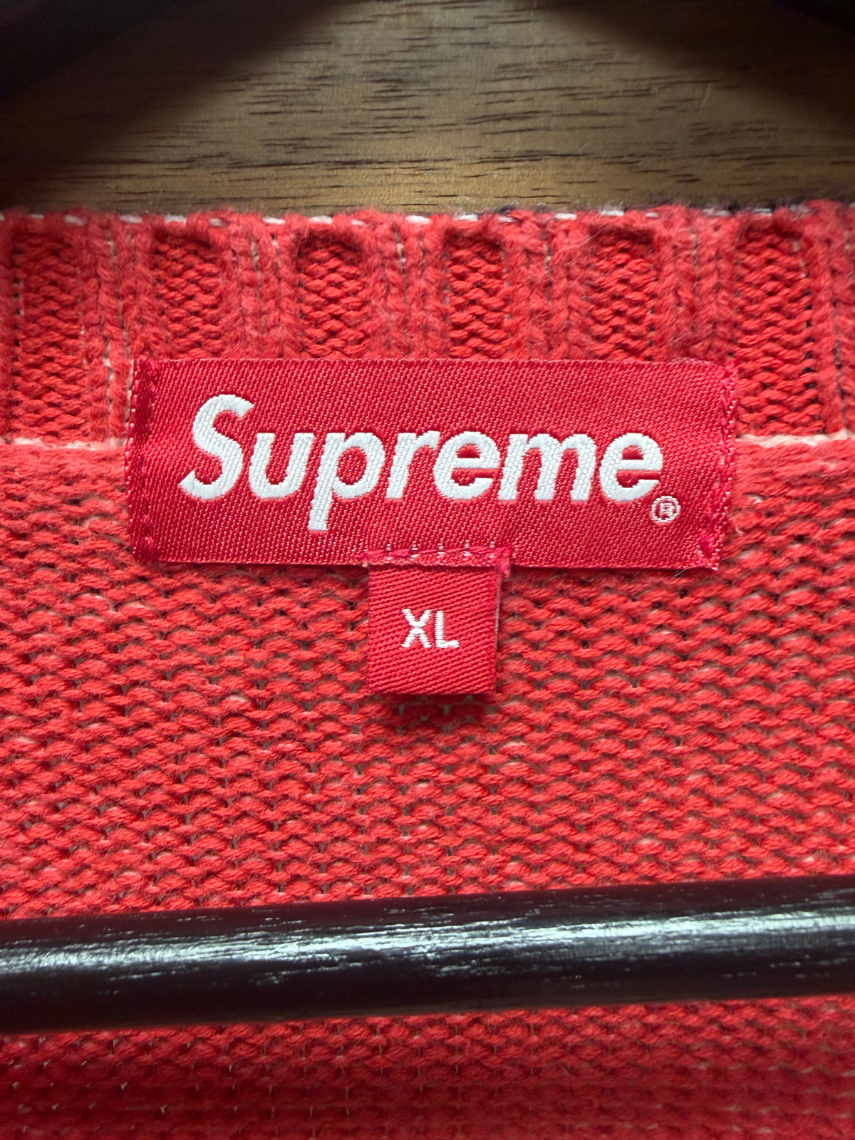 SS2022 Supreme x Nate Lowman ‘Gunshot’ Red Knit Sweater