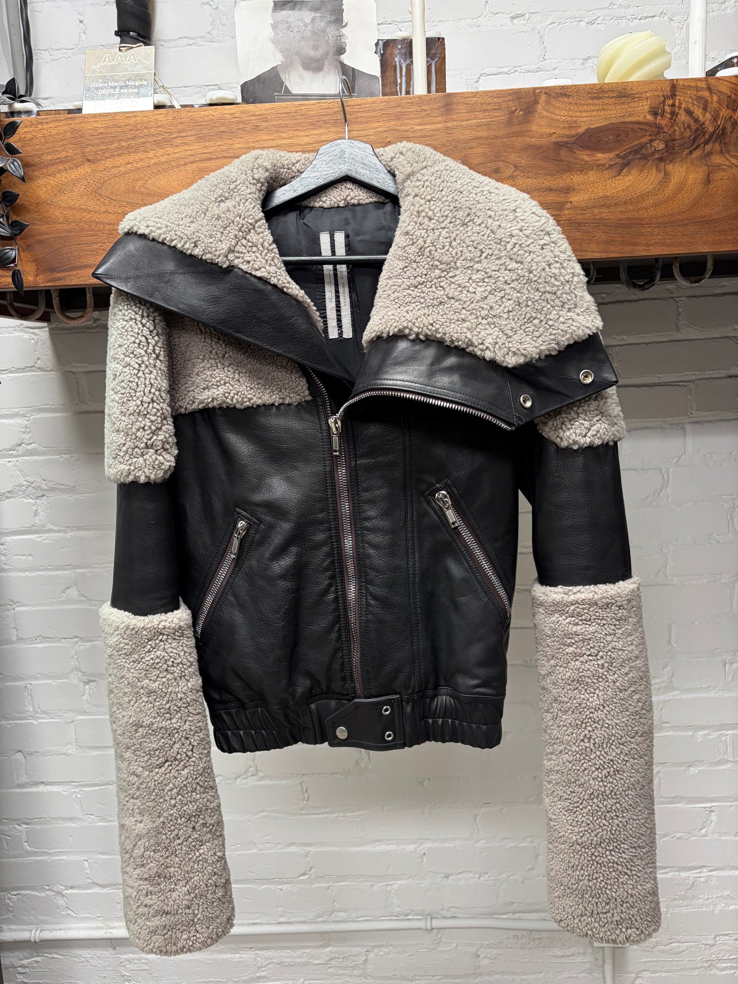 AW2020 Rick Owens ‘Performa’ Shearling/Leather ‘Keith’ Jacket