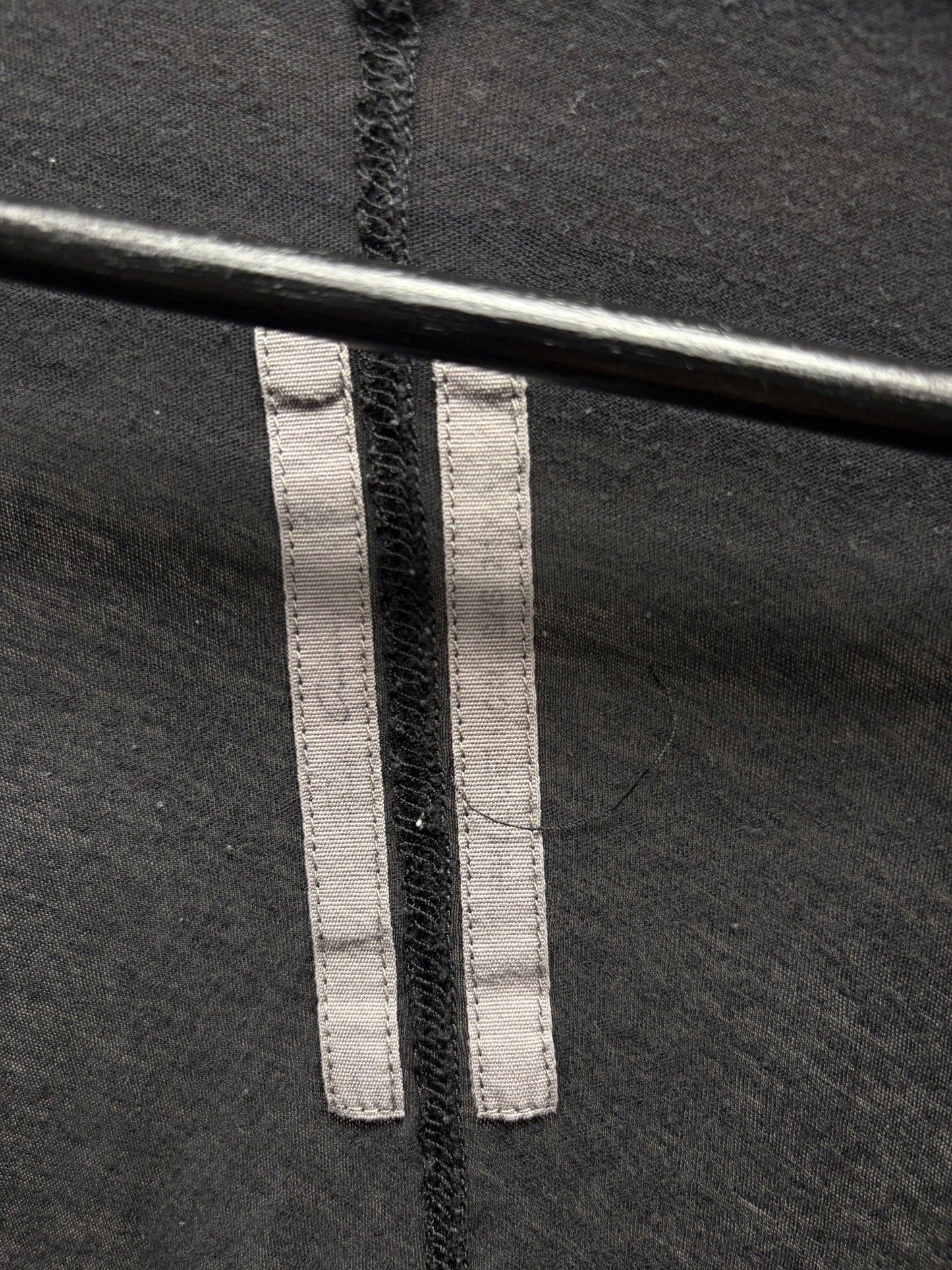 SS2021 Rick Owens ‘Phlegethon’ Black Split Seam Sheer Long Sleeve Shirt
