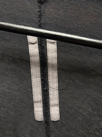 SS2021 Rick Owens ‘Phlegethon’ Black Split Seam Sheer Long Sleeve Shirt