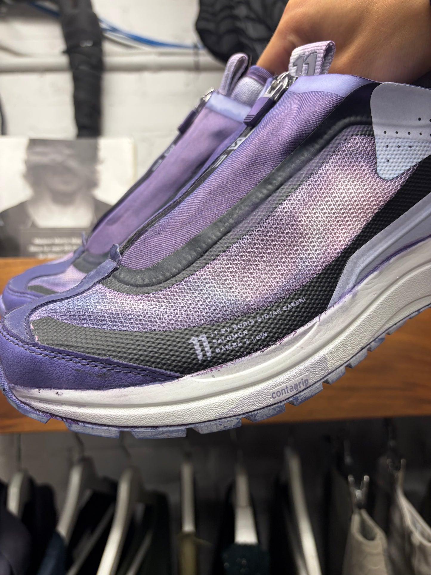Boris Bidjan Saberi x Salomon ‘Bamba 2’ Purple Low Top Sneakers