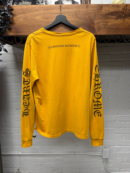 Chrome Hearts Yellow ‘Script Logo’ Long Sleeve Shirt