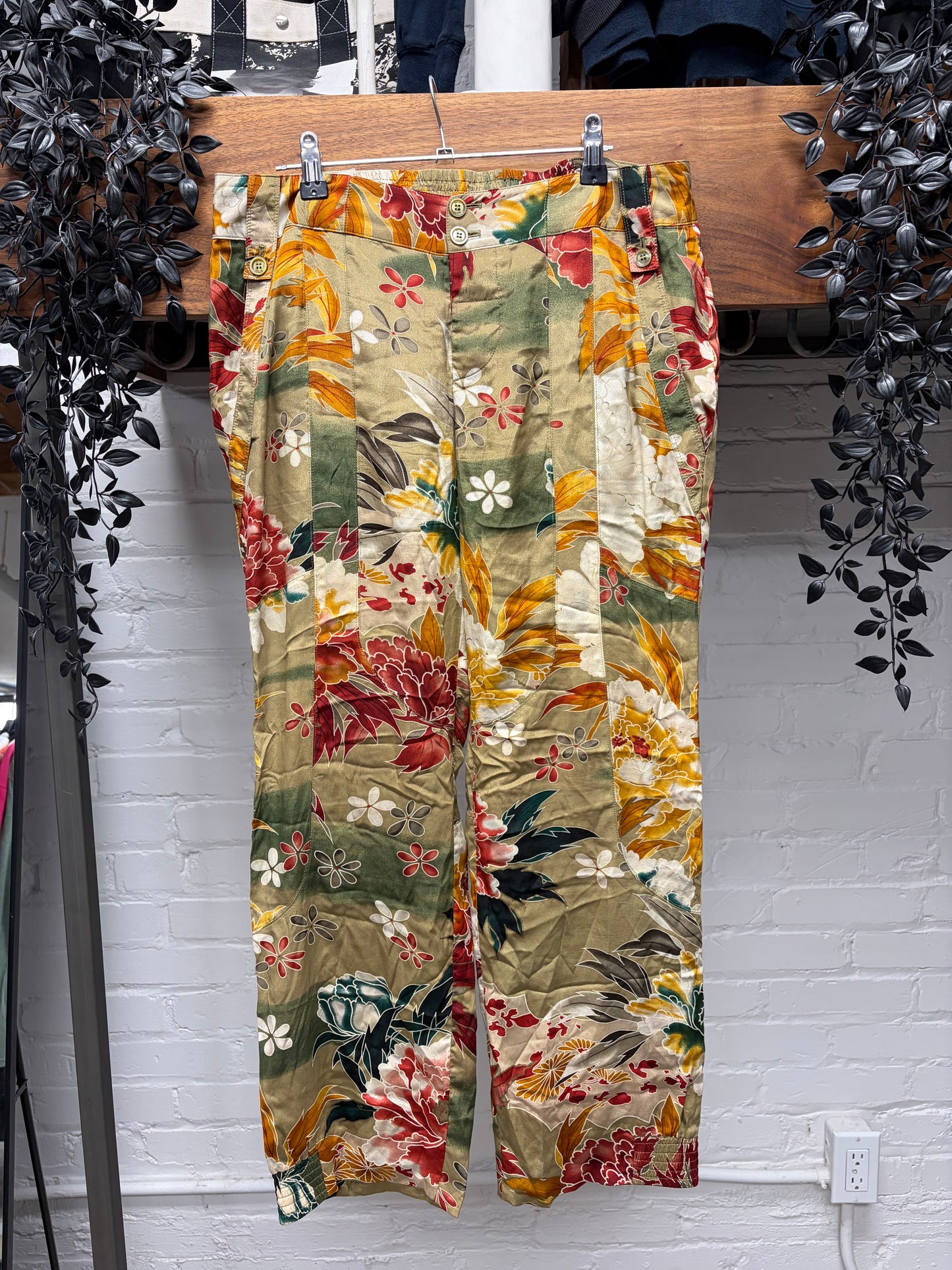 SS2003 Gucci by Tom Ford Runway Silk Floral Trousers