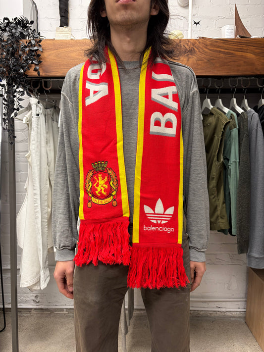 SS2022 Balenciaga x Adidas ‘Manchester United’ Soccer Logo Scarf