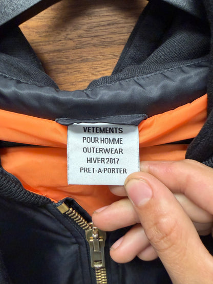 AW2017 Vetements Pour Homme ‘Total Fucking Darkness’ Bomber Jacket