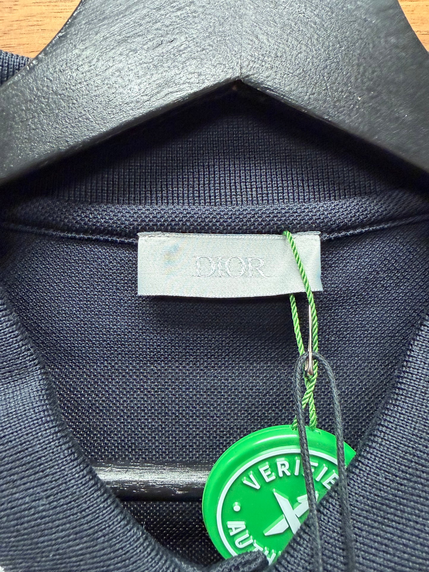 Dior x Air Jordan Navy/White Crest Logo Polo