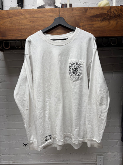 Chrome Hearts American Flag ‘Dagger’ White Long Sleeve Shirt