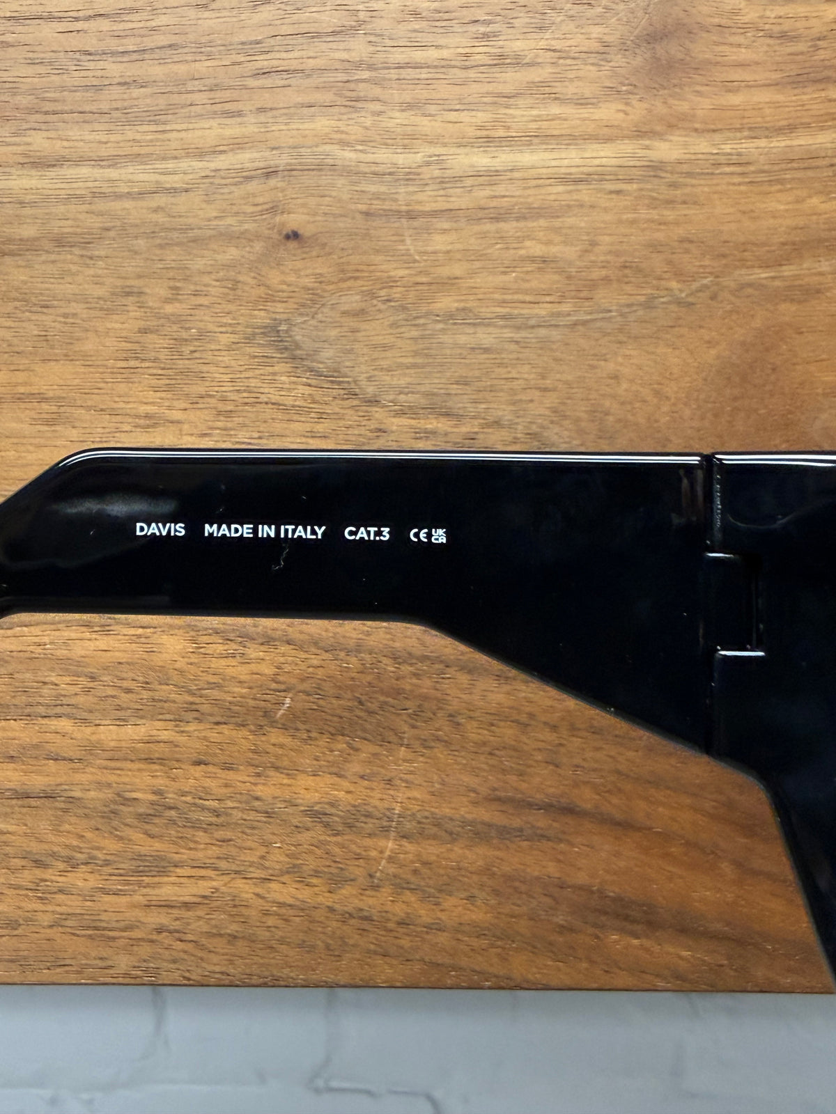 Rick Owens ‘Davis’ Black Oversized Wrap Sunglasses
