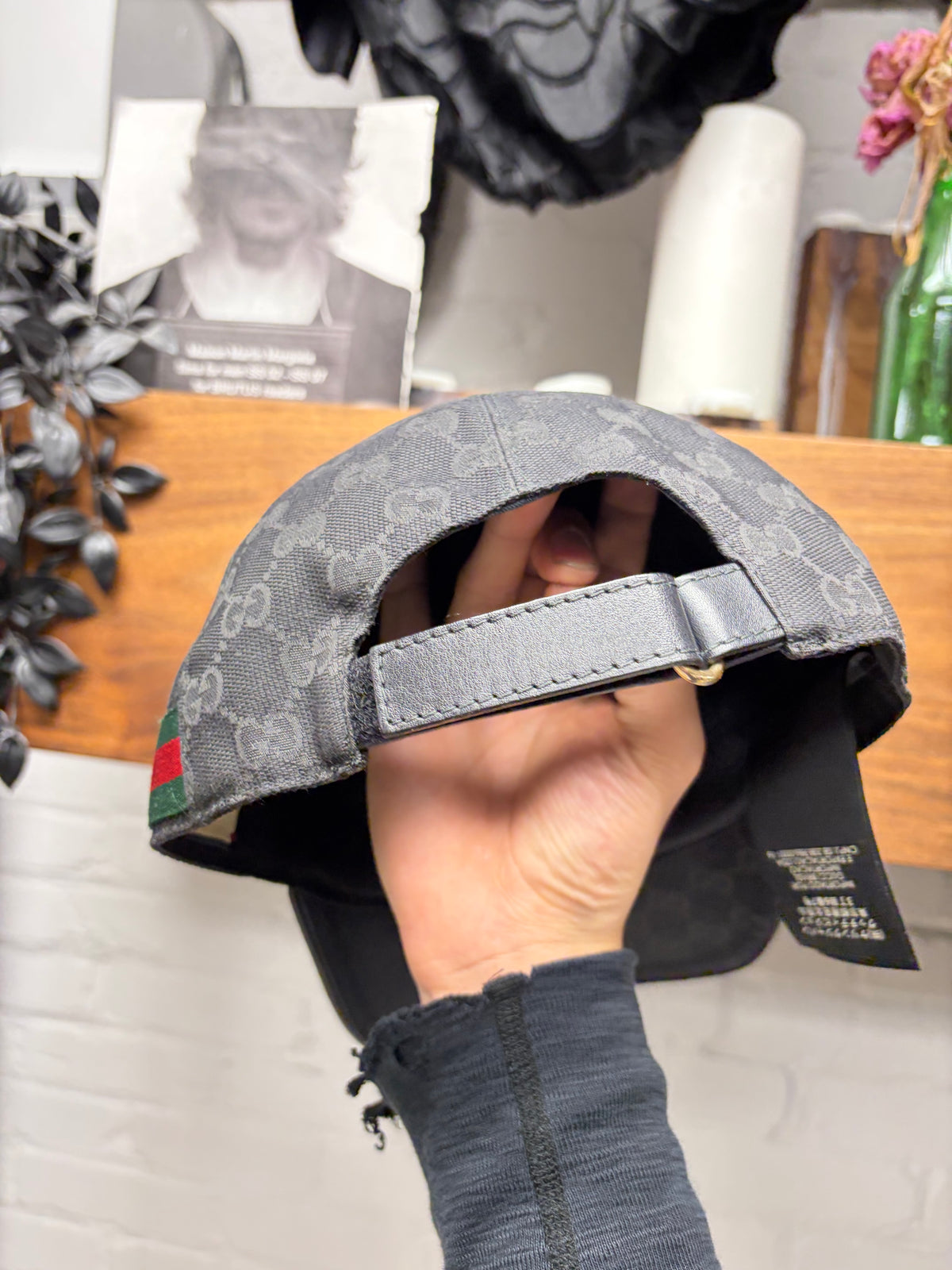 Gucci Modern Canvas Monogram Strap-Back Baseball Cap