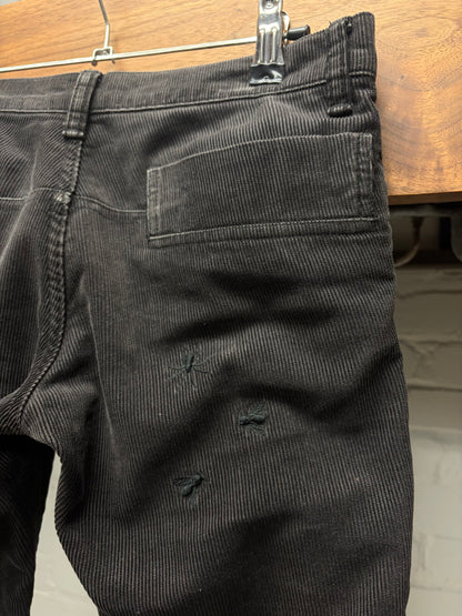 AW2006 Undercover ‘GuruGuru’ Faded Black Corduroy ‘Bug Denim’