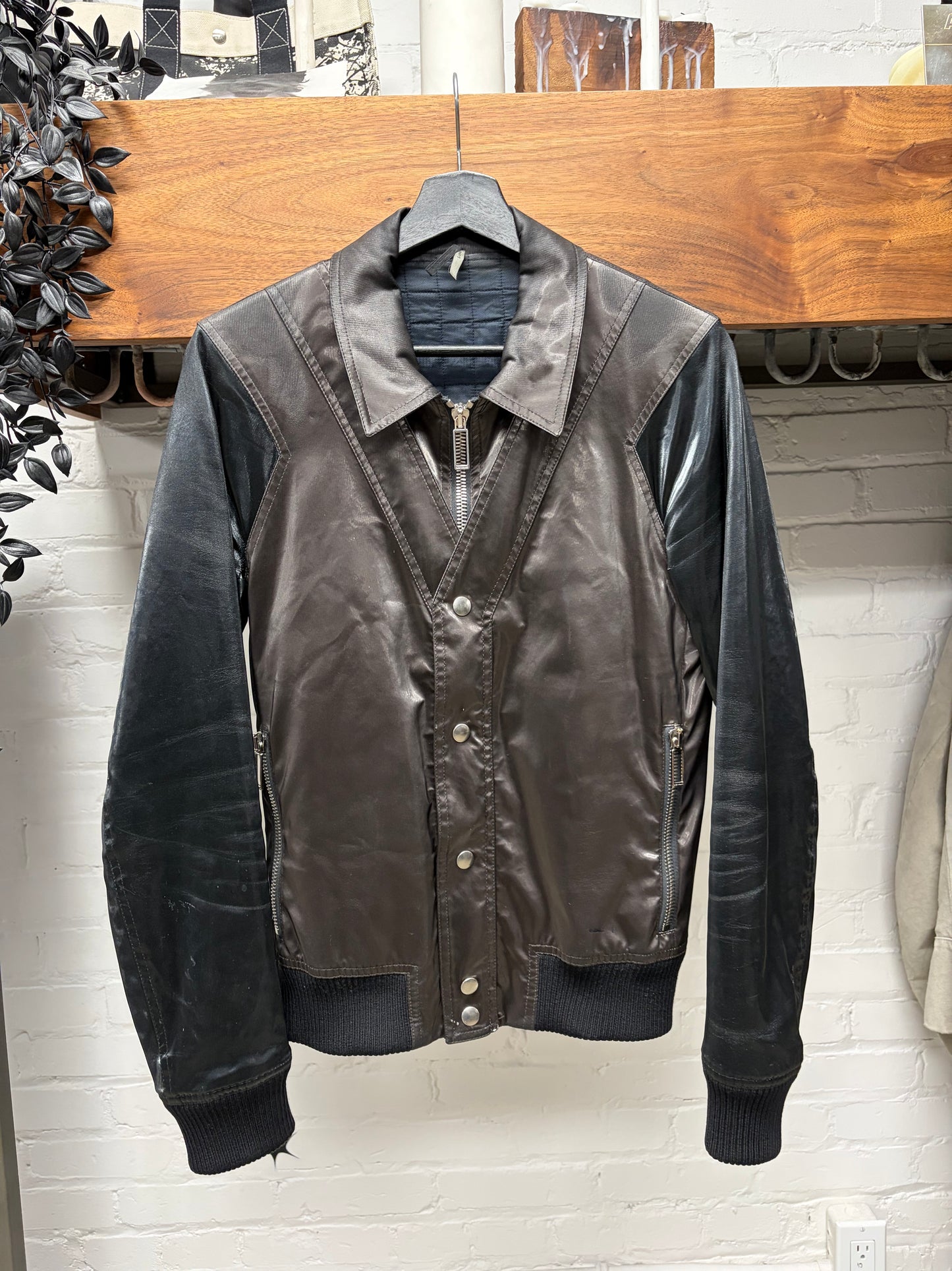 AW2009 Dior Homme ‘Angles’ Liquid Metal Layered Baseball Jacket