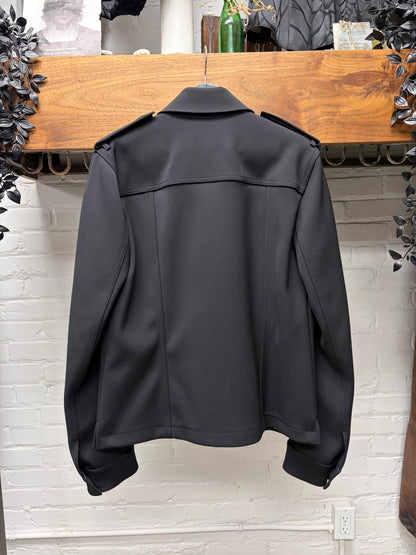 Bottega Veneta ‘Double Calvary’ Black Wool Military Inspired Jacket