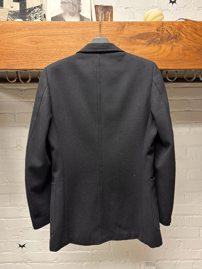 Vintage Gucci ‘Sharp Lapel’ Black Cotton Tailored Blazer