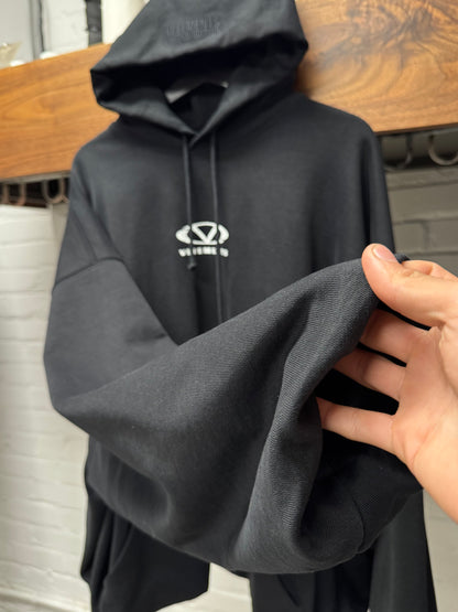 Vetements ‘Oval Logo’ Heavyweight Cotton Black Oversized Hoodie