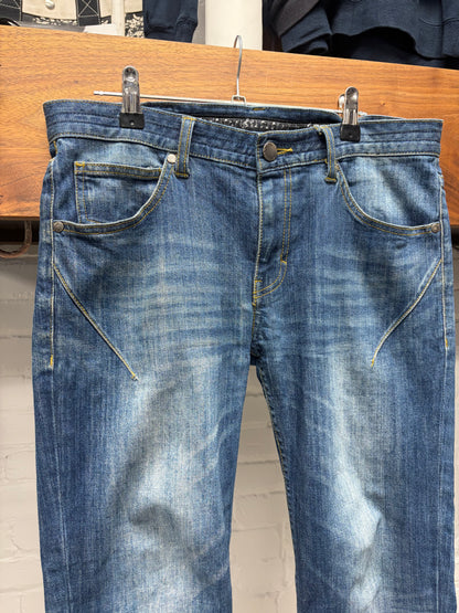 Number Nine Darted Blue ‘Music Note’ Skinny Jeans