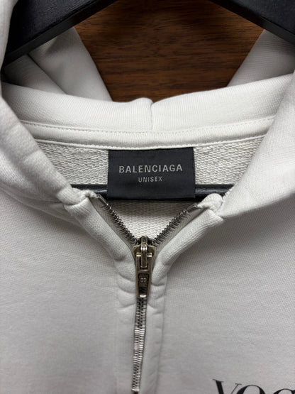 SS2024 Balenciaga x Vogue White Zip Up Hoodie