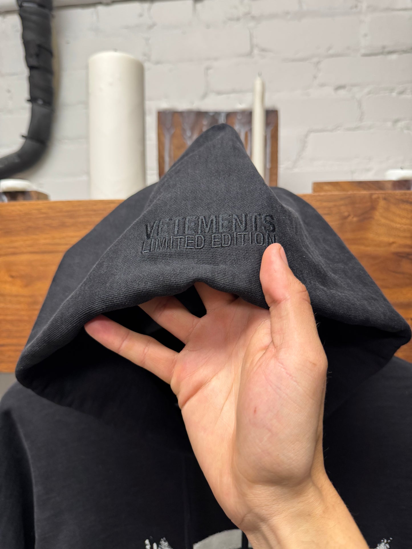 Vetements ‘Anarchy’ Metal Font Black Pullover Hoodie