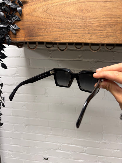 Celine Boxy Square Shape Glossy Black Sunglasses