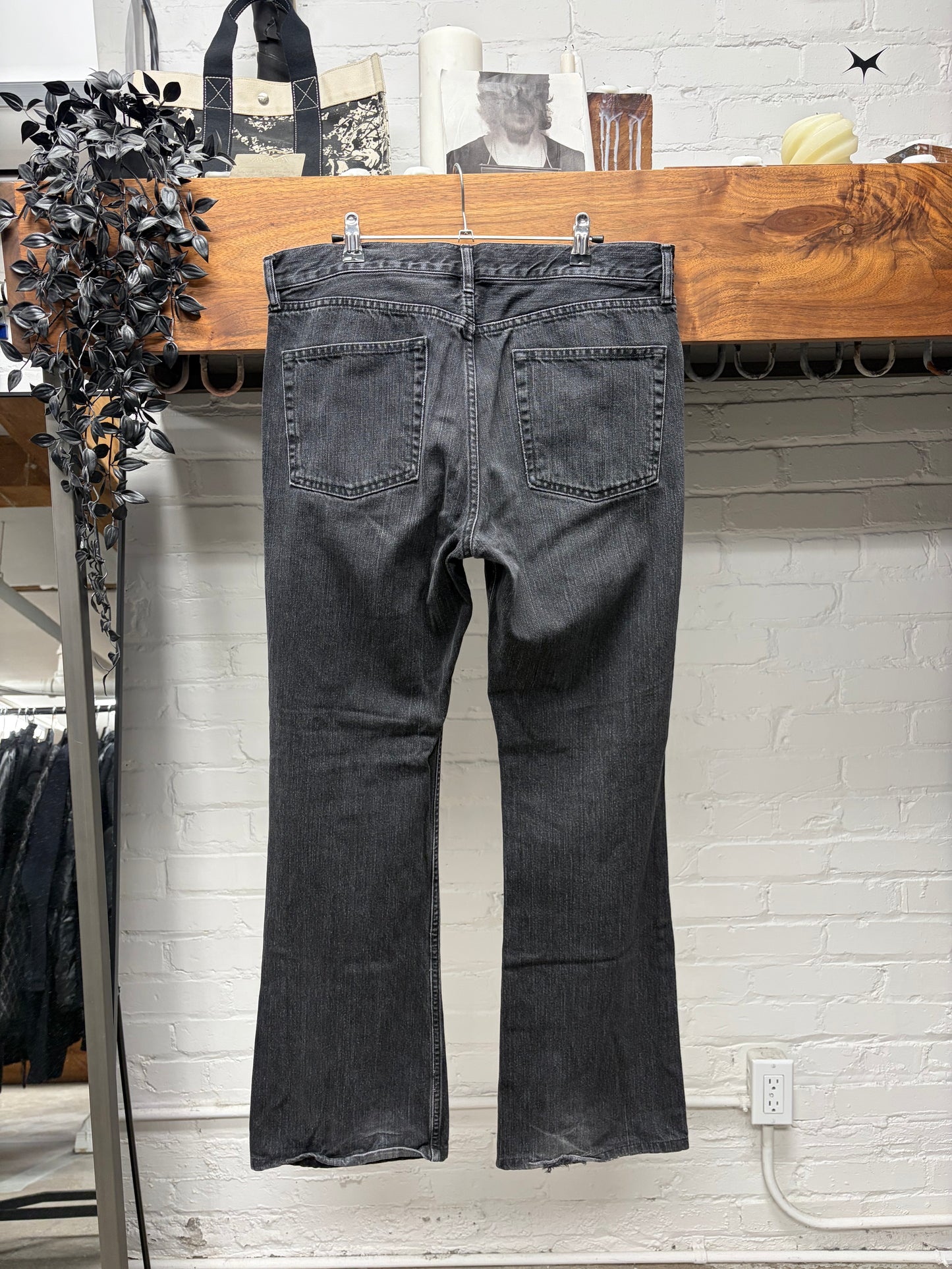 2018 Balenciaga Black Flared Cut Denim