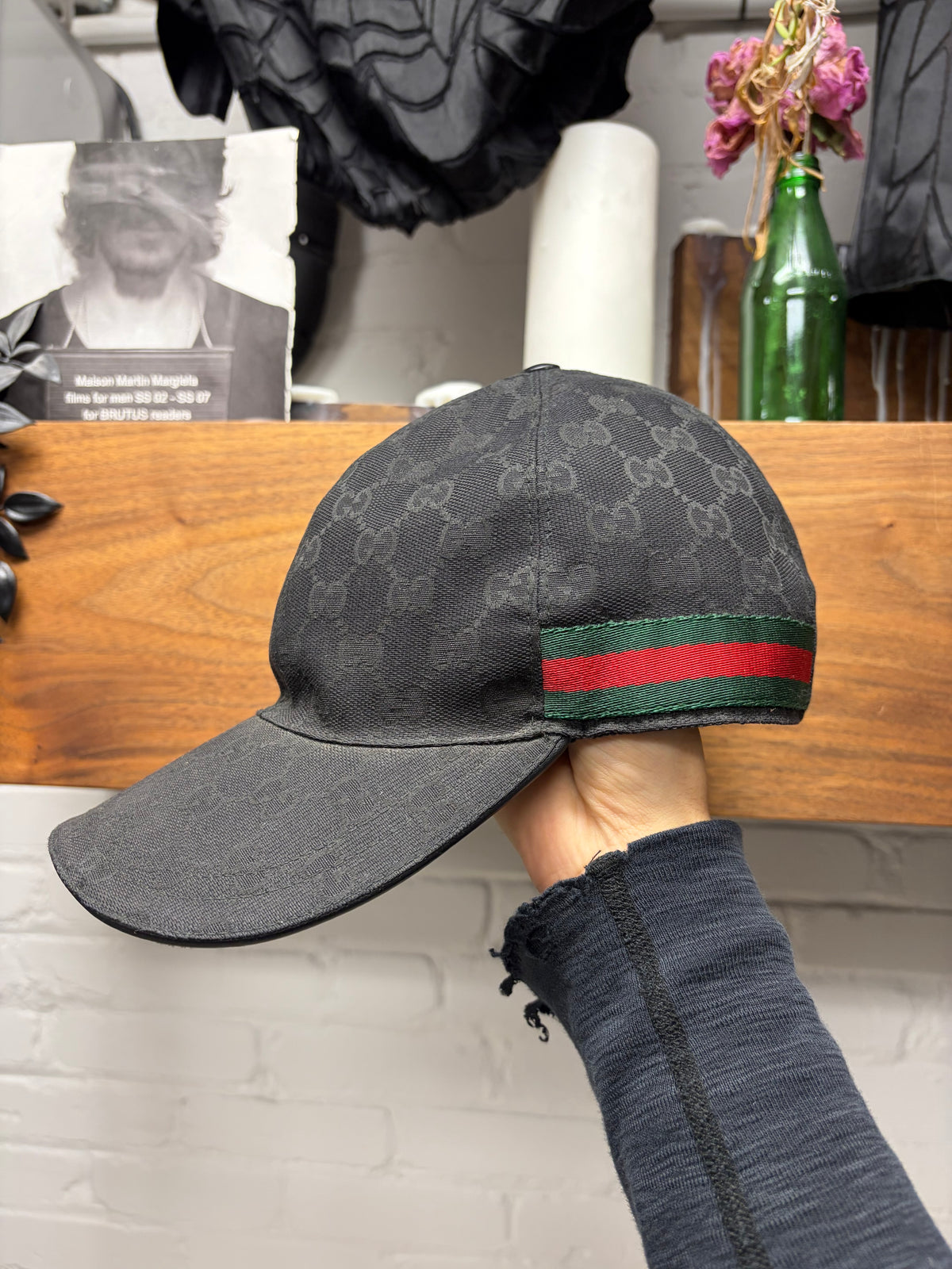 Gucci Modern Canvas Monogram Strap-Back Baseball Cap