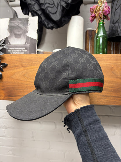 Gucci Modern Canvas Monogram Strap-Back Baseball Cap