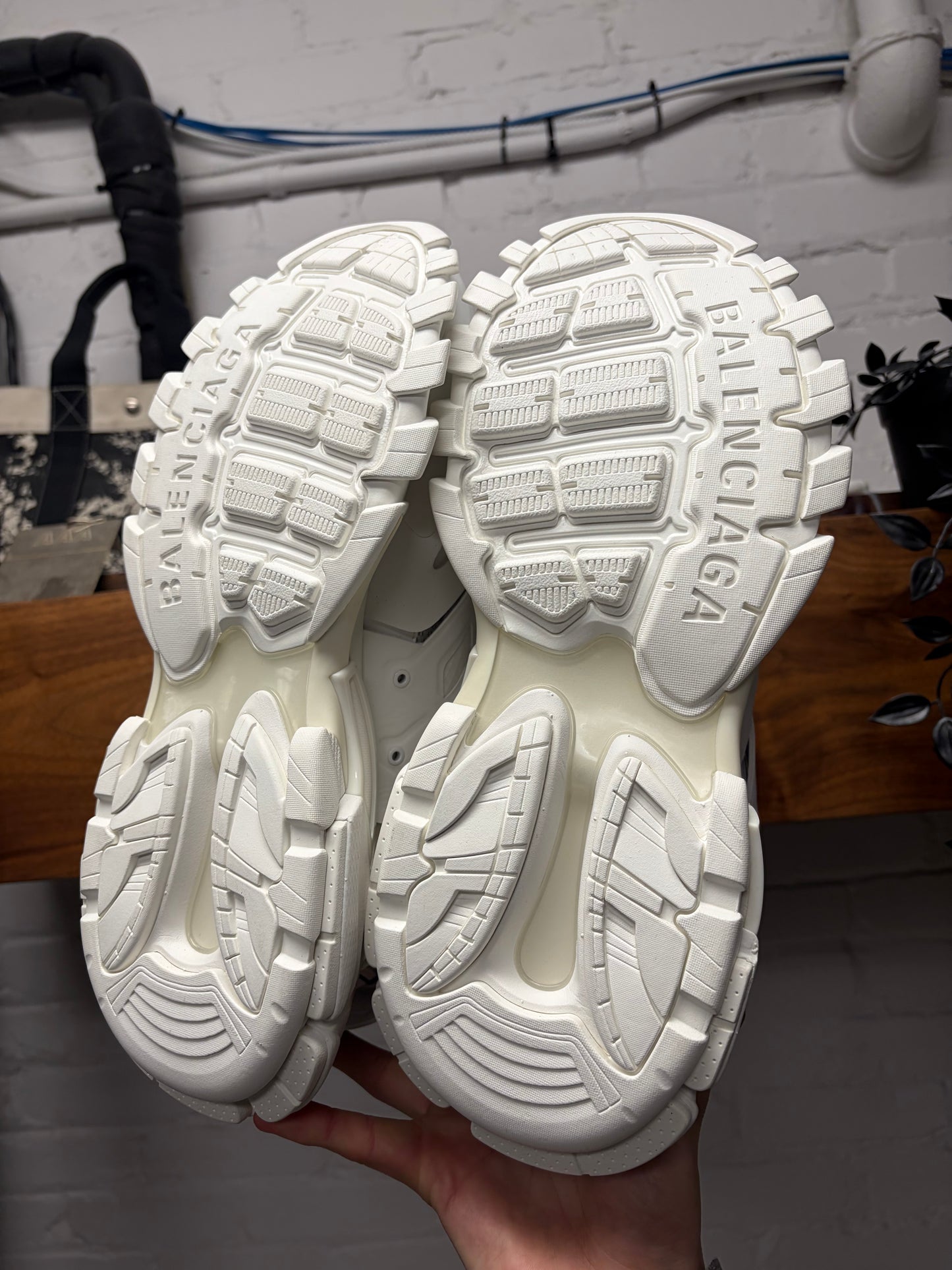 Balenciaga ‘Track Hike’ White High Top Athletic Sneakers