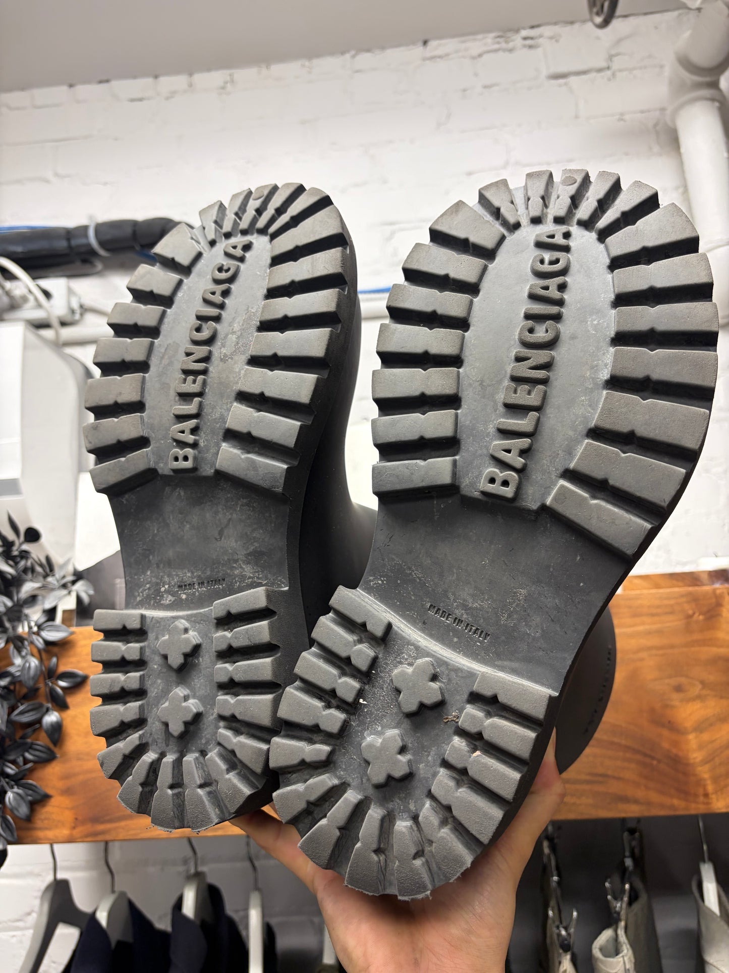 Balenciaga ‘Steroid’ Black Oversized Laceless Combat Boots