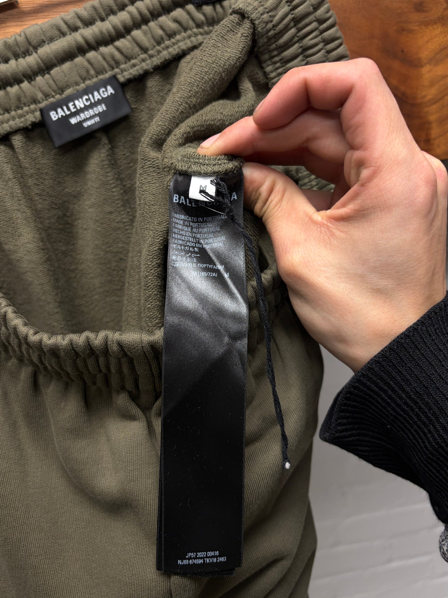 2022 Balenciaga ‘Campaign Logo’ Forest Green Wide Leg Sweatpants