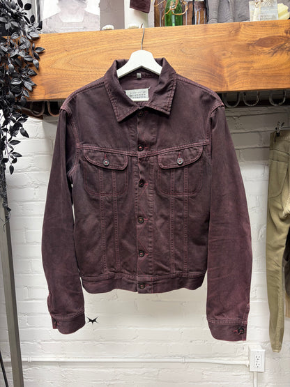 SS2001 Maison Martin Margiela ‘Garment Dyed’ Oxblood Denim Trucker Jacket